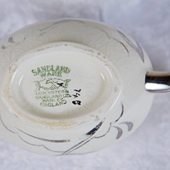 VINTAGE Sandland Ware Creamer and Sugar Bowl 1949 Mini Set CUTE SWEET CH… - Picture 8 of 9